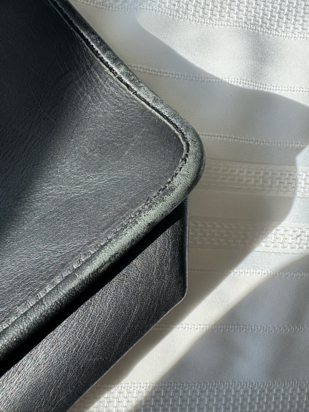 Classic Black Leather Top-Handle Bag with Gold Hardware - Picture 9 of 13